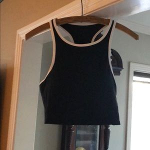 Cropped racer back tank